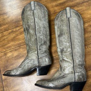 Dan Post genuine FULL snakeskin women's cowboy boots
